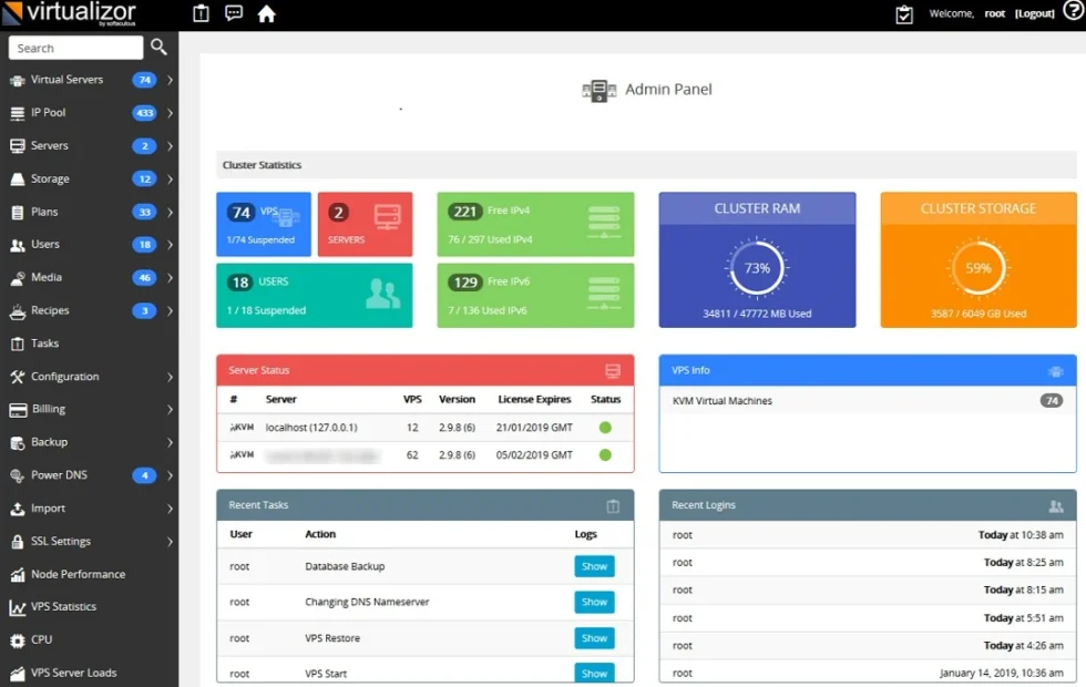 AdminPanel zur Administration Ihrer Managed-Umgebung AdminPanel zur Administration Ihrer Managed-Umgebung